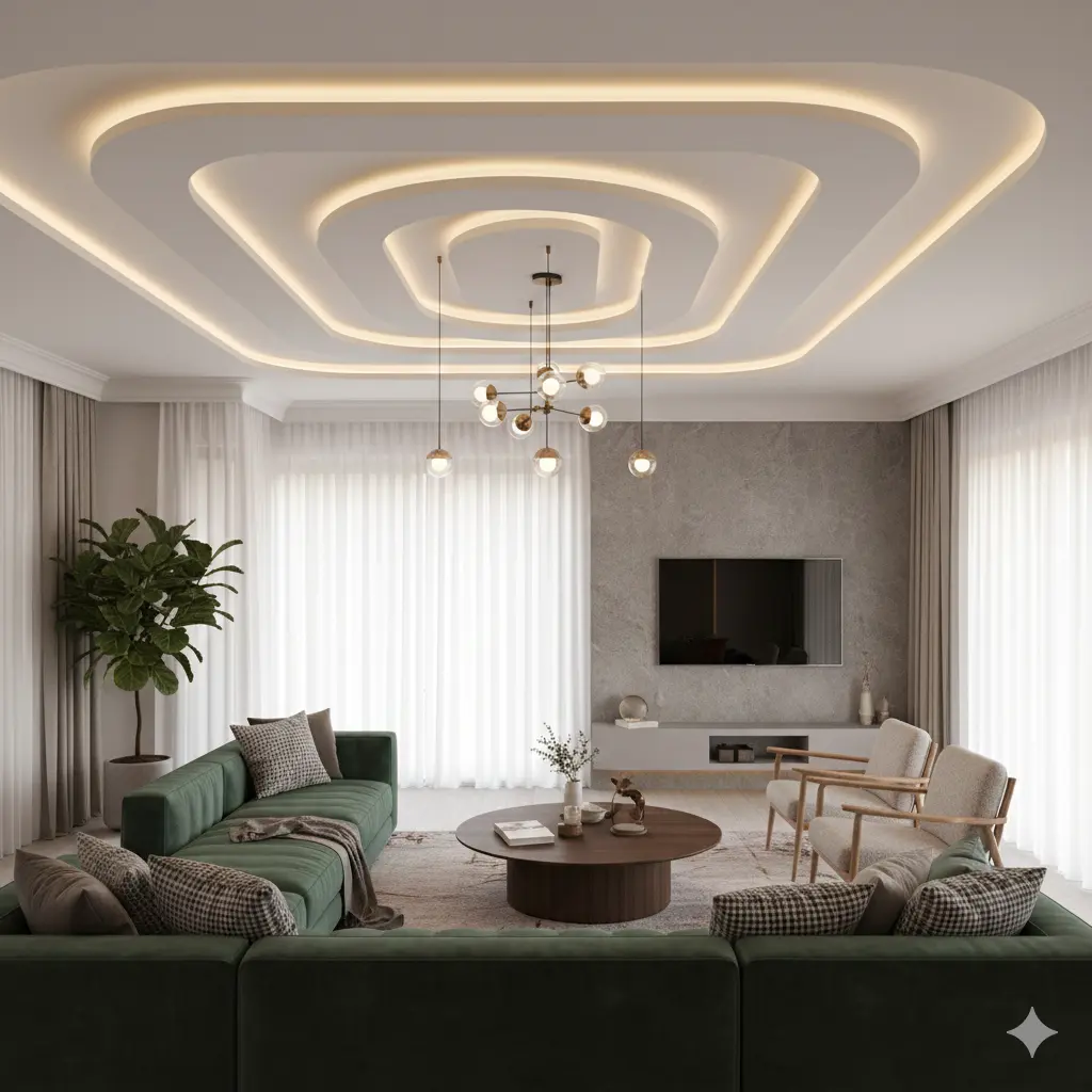 Designer Gypsum Ceiling and Light Planning