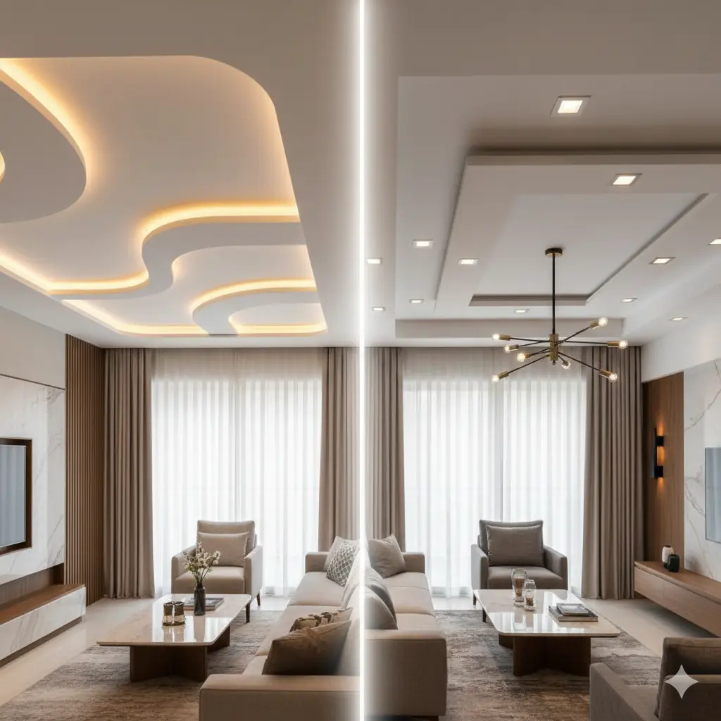 Gypsum vs. POP: Choosing the Best False Ceiling for Your Home