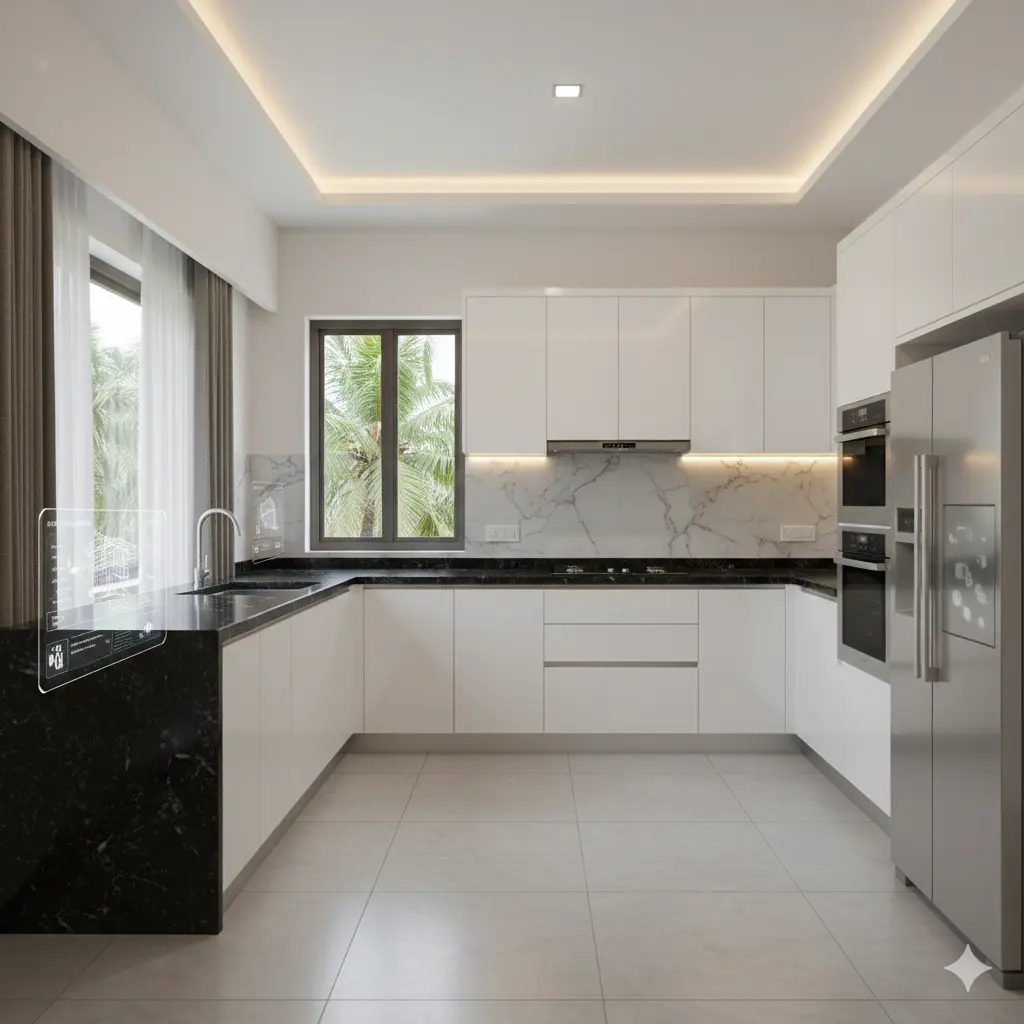 Minimalist Multiwood Kitchen